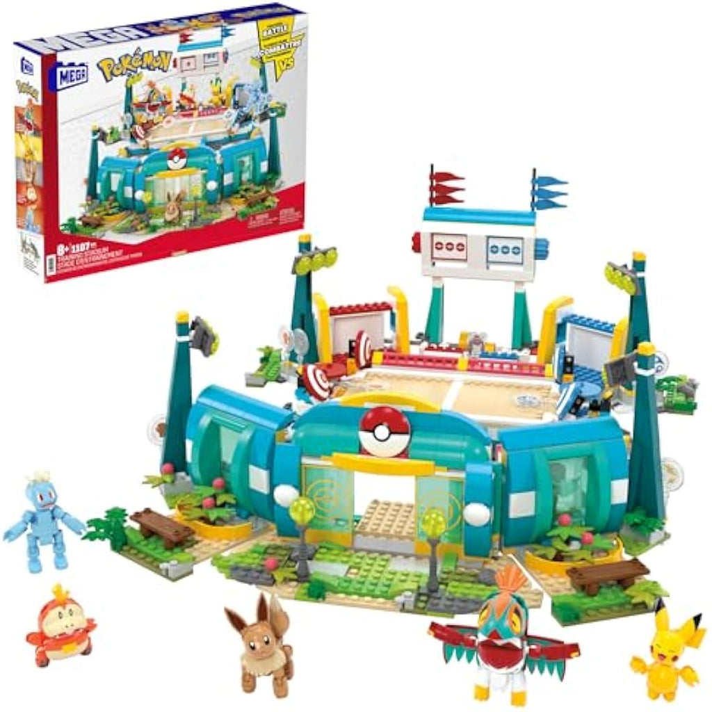 MEGA Pokémon Training Stadium Building Set with 5 Figures - 1101 Pieces