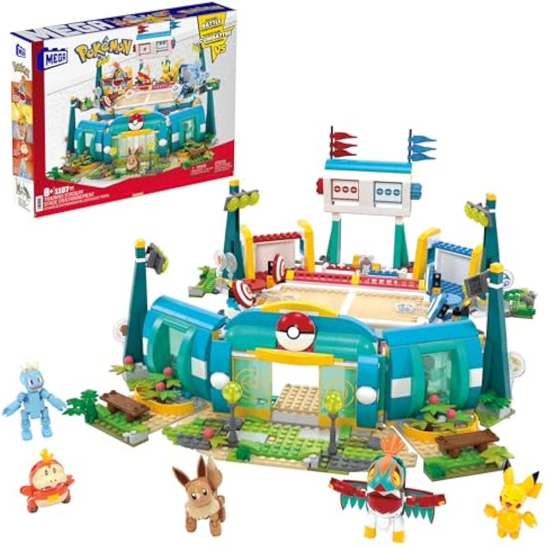 MEGA Pokémon Training Stadium Building Set with 5 Figures - 1101 Pieces