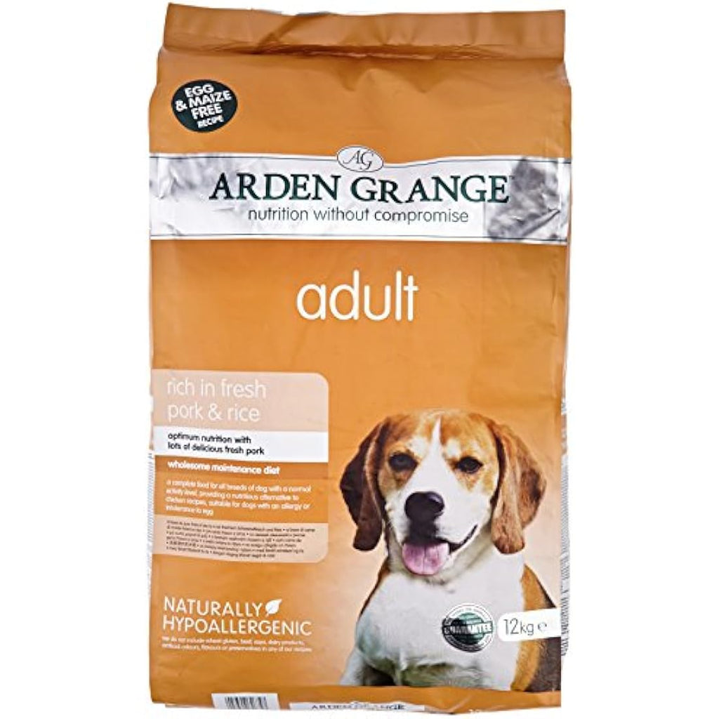 Arden Grange Adult Dog Food – Pork and Rice Hypoallergenic, 12kg