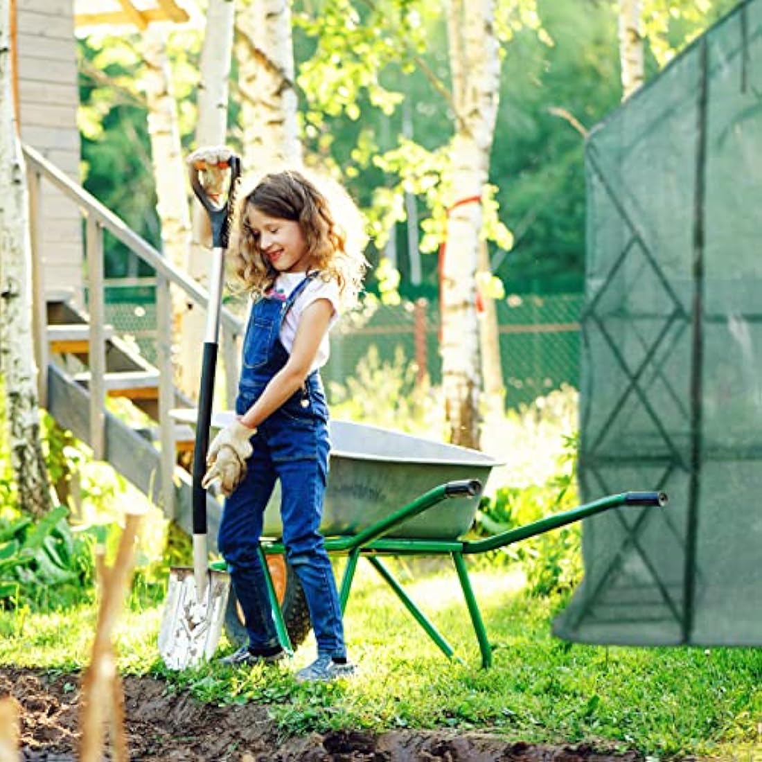 Relaxdays Walk-In Foil Greenhouse – Portable Garden Grow Tent with Shelf
