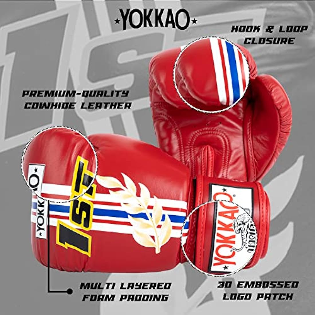YOKKAO Premium Leather Muay Thai Boxing Gloves | Training & Sparring