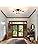 Industrial 6-Light Semi Flush Mount Ceiling Light - Black