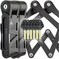 FoldyLock Compact Folding Bike Locks – Set of 2 Heavy Duty 85cm Locks