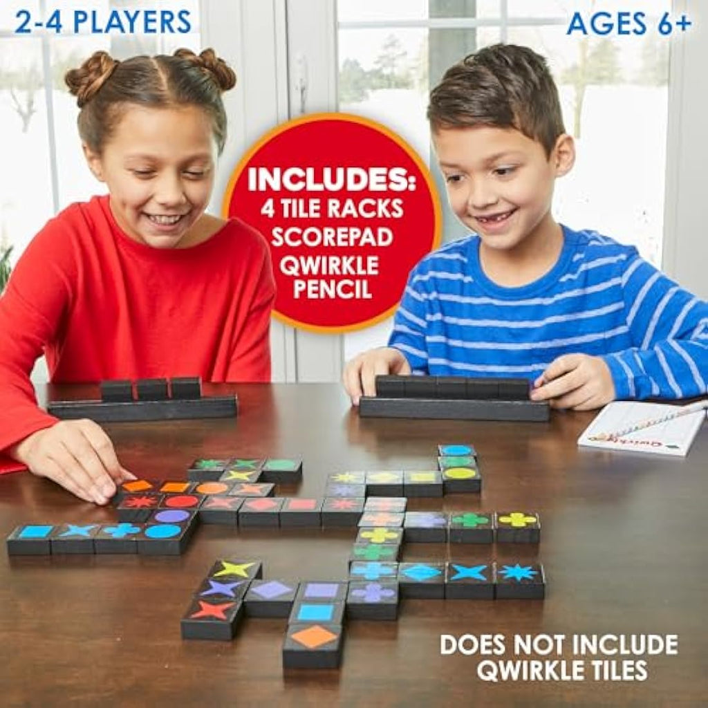 Mindware Qwirkle Bonus Pack Board Game with Tile Racks and Score Pad