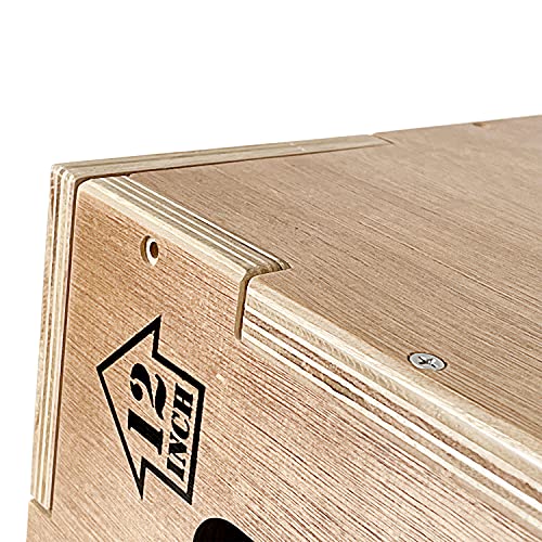 Jac & Mok Wooden Plyo Box – Non-Slip Plyometric Jump Box, 16/14/12