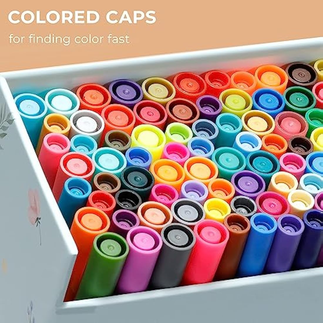 Ohuhu 120 Dual Tip Brush Markers – Maui Series Art Pens with Case