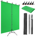 JEBUTU Green Screen Background with Stand | 5x6.5ft Photography Kit
