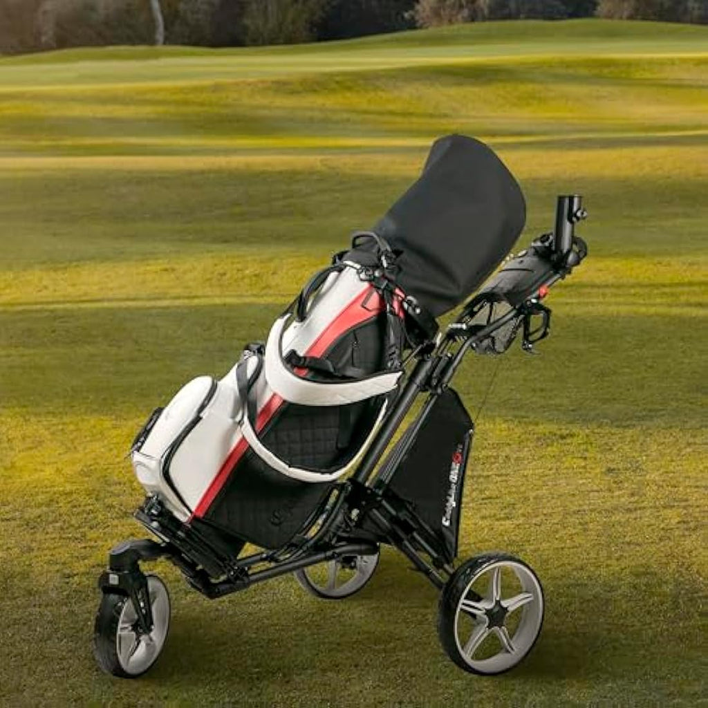 Caddytek Caddylite One Swivel V8 Golf Push Cart - Lightweight Blue