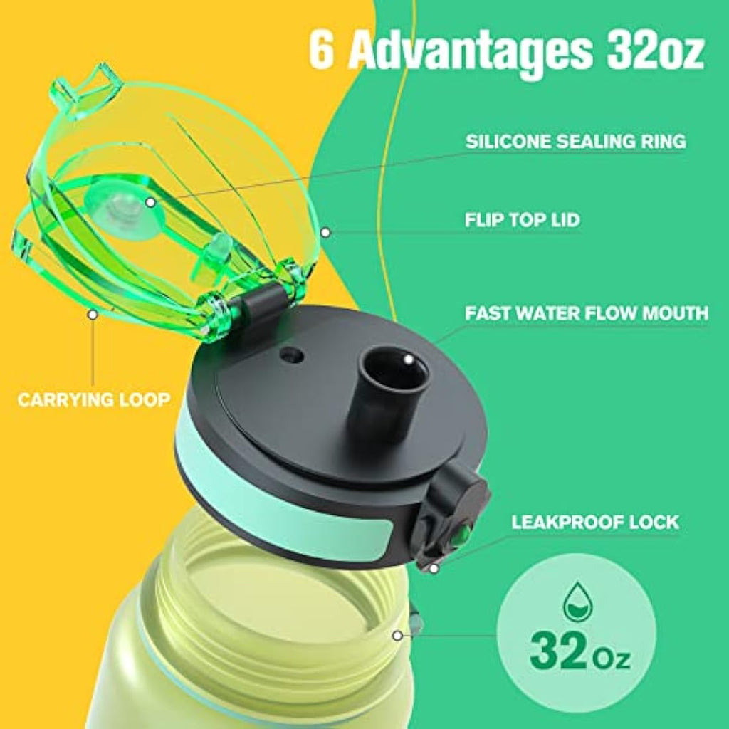 Sahara Sailor Motivational Water Bottle | 1L Tritan BPA Free Leakproof