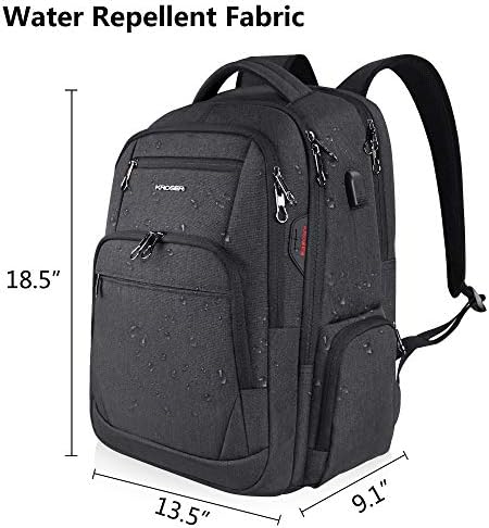 KROSER 17.3 Inch Laptop Backpack | Water-Repellent Travel Bag with USB