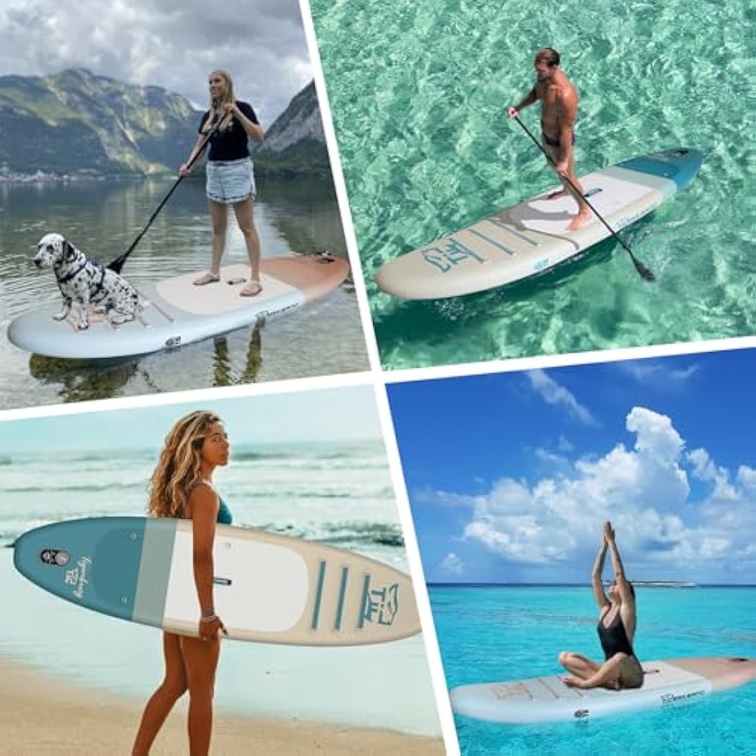 Tigerxbang Inflatable Stand Up Paddle Board | 10' Non-Slip SUP with Accessories