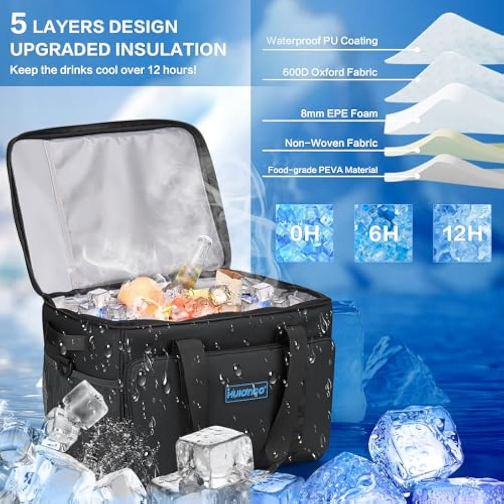 Hulongo 30L Insulated Cooler Bag – Leakproof Waterproof Thermal Bag