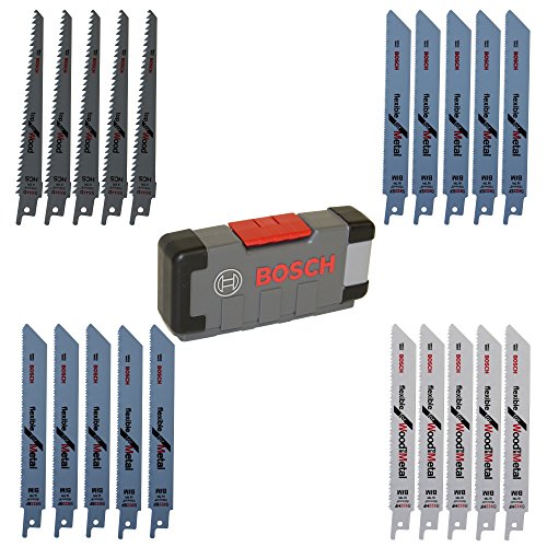 Bosch Professional 20-Piece Reciprocating Saw Blade Set for Wood & Metal