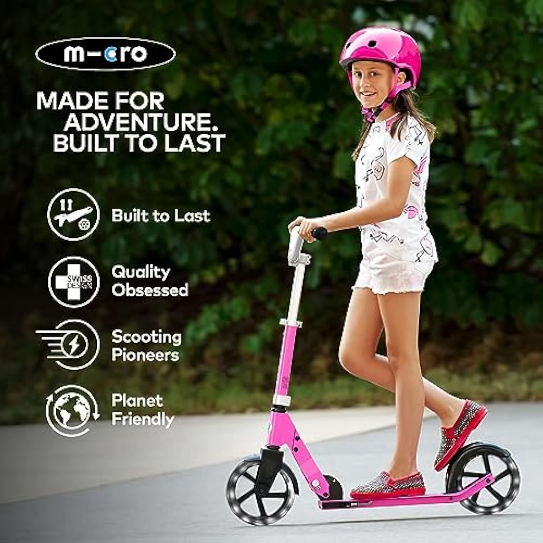 Micro Scooters Cruiser LED Kids Scooter | Foldable 200mm Wheels | 6-12yrs