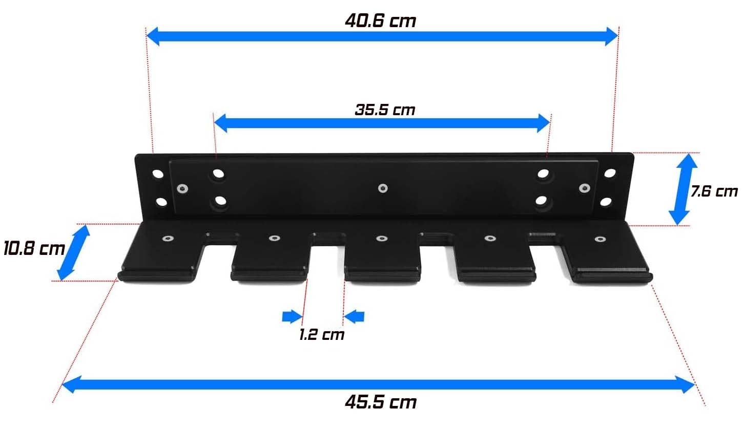 Yes4All Vertical Wall Mounted Olympic Barbell Holder - 4 Bar Steel Rack