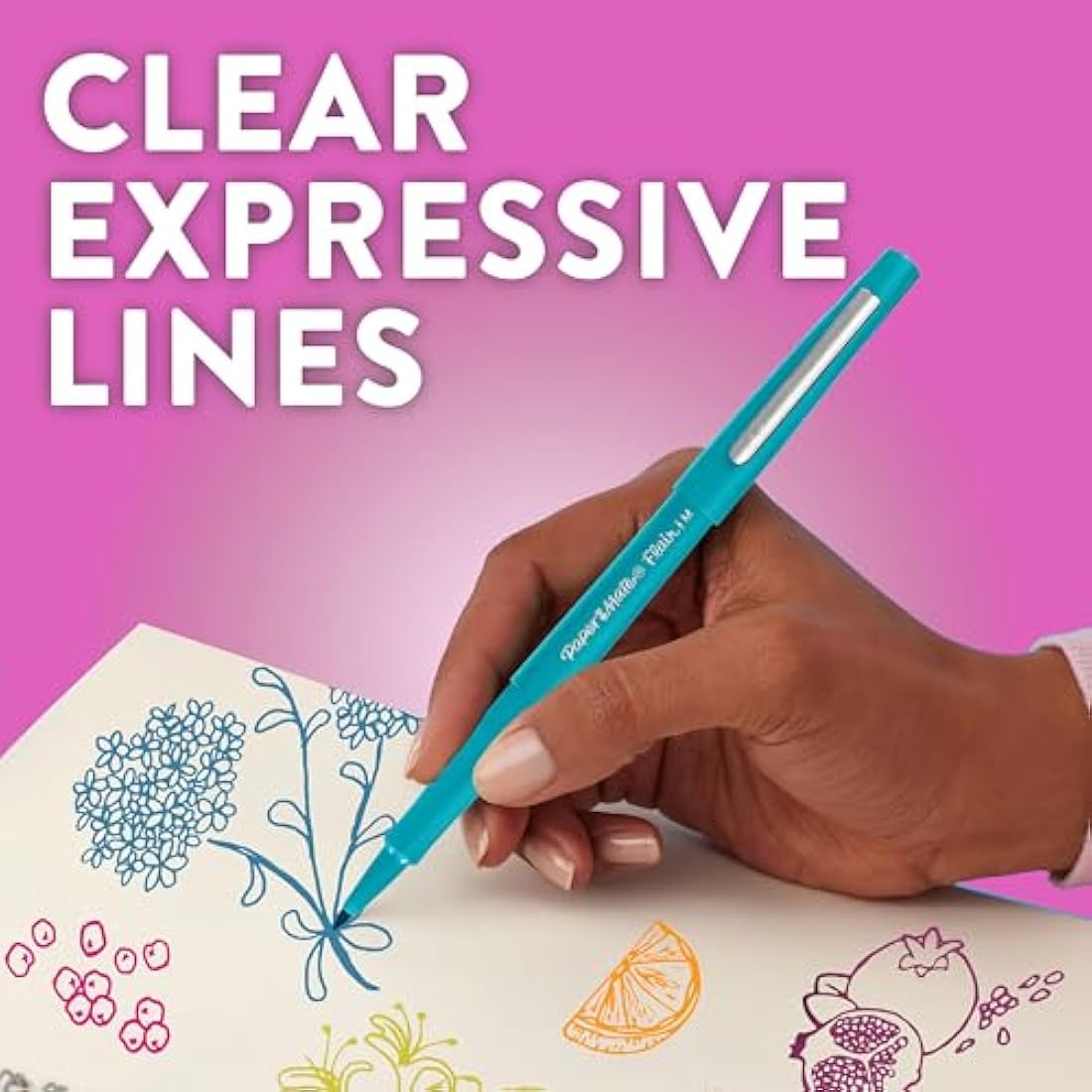 Paper Mate Flair Felt Tip Pens | Medium Point 0.7mm | Assorted, 16 Count