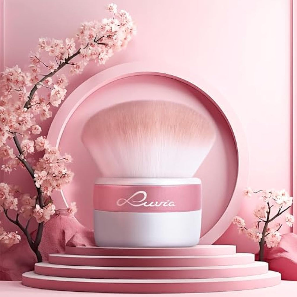 Luvia XXL Kabuki Powder Brush – Vegan Nurai Hair Face Blending Tool