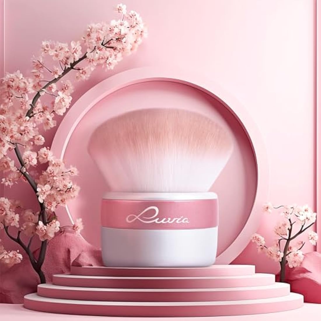 Luvia XXL Kabuki Powder Brush – Vegan Nurai Hair Face Blending Tool
