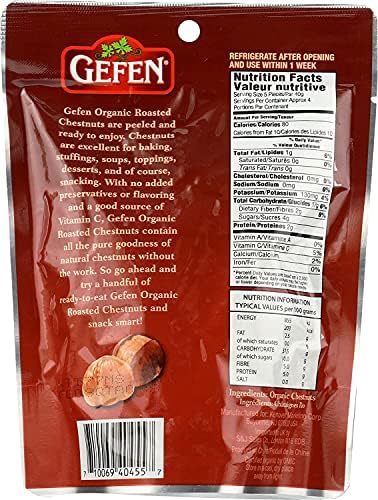 Gefen Whole Roasted & Peeled Chestnuts – All Natural 150g (12 Pack)