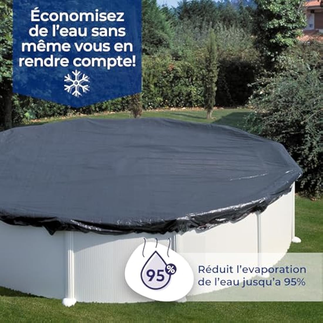 Gre CIPROV Winter Cover for Oval Swimming Pools | 1000 x 550 cm Blue