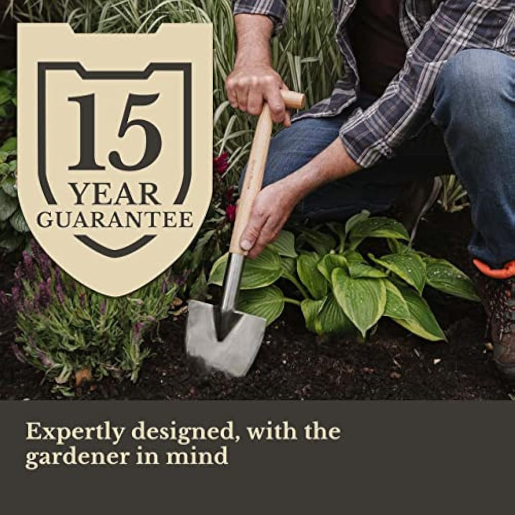 Kent & Stowe Stainless Steel Perennial Spade | Ash Wood Garden Tool