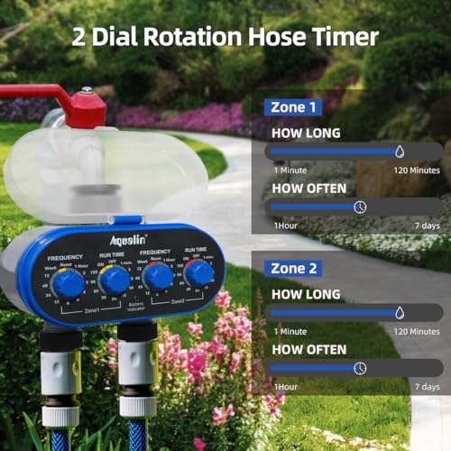 Aqualin Dual Outlet Hose Water Timer – Electronic Garden Irrigation System