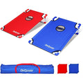 GoSports Portable PVC Cornhole Game Set with 8 Bean Bags - Red & Blue