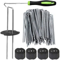 150 Metal Garden Staples – 6 Inch U-Shaped Pegs with Washers