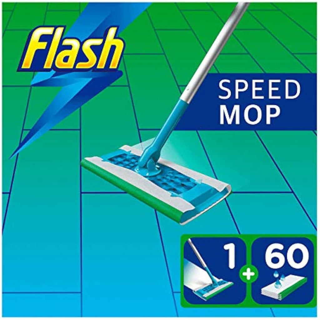 Flash Speedmop Floor Cleaner – Lemon Scented Wet Wipes for Hard Surfaces