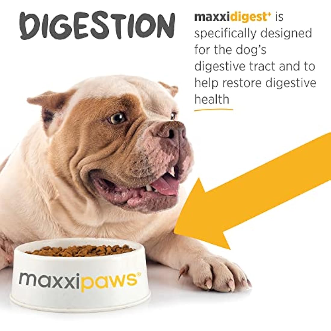 maxxipaws maxxidigest+ Dog Probiotic & Prebiotic Powder Supplement, 200g