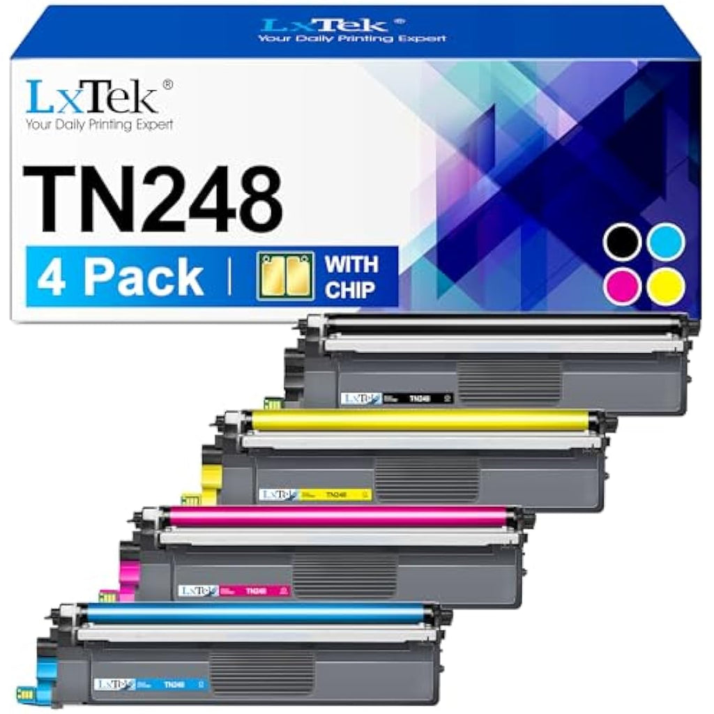 LxTek TN248 Toner Cartridges for Brother MFC-L3740CDWE HL-L3240CDW | 4-Pack