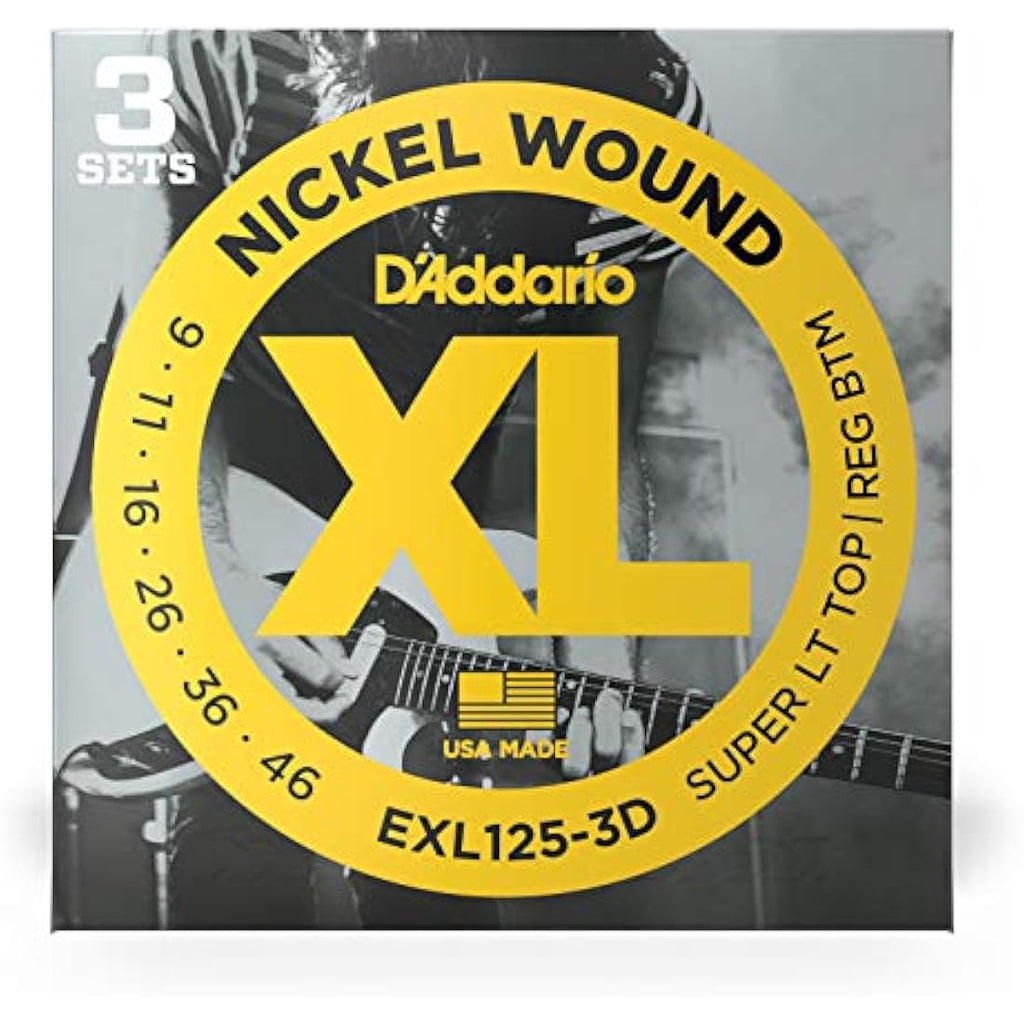 D'Addario XL Nickel Electric Guitar Strings - 9-46 Gauge, 3-Pack