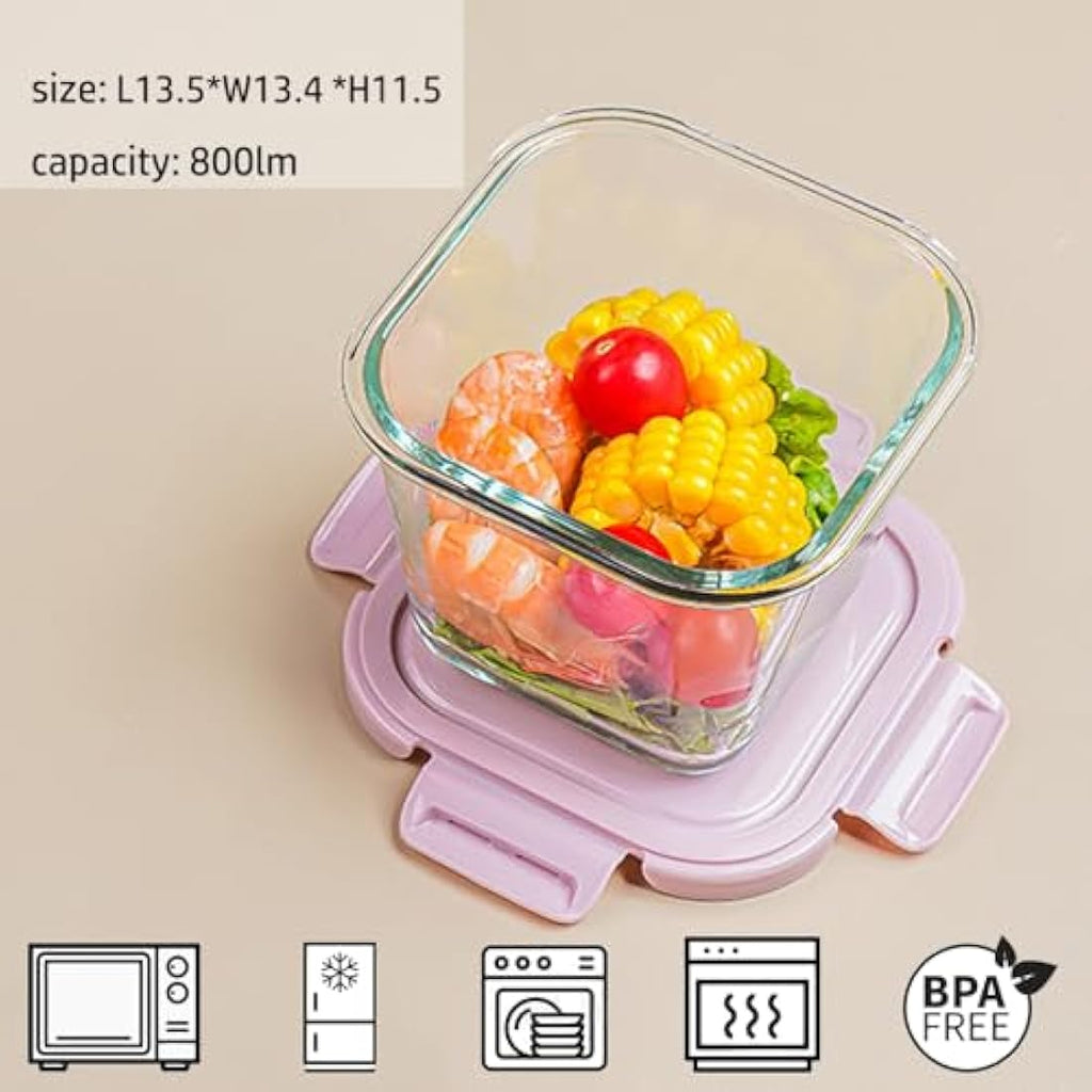 Jolof Store Glass Food Containers - 920ml Airtight Borosilicate (4 Pack)