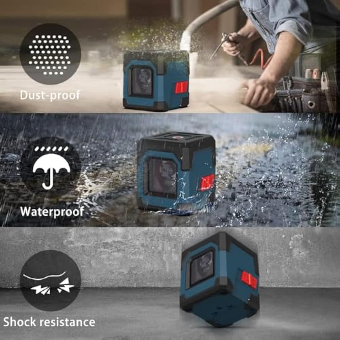 RockSeed Green Laser Level – Self-Leveling Cross Line with IP54 Protection
