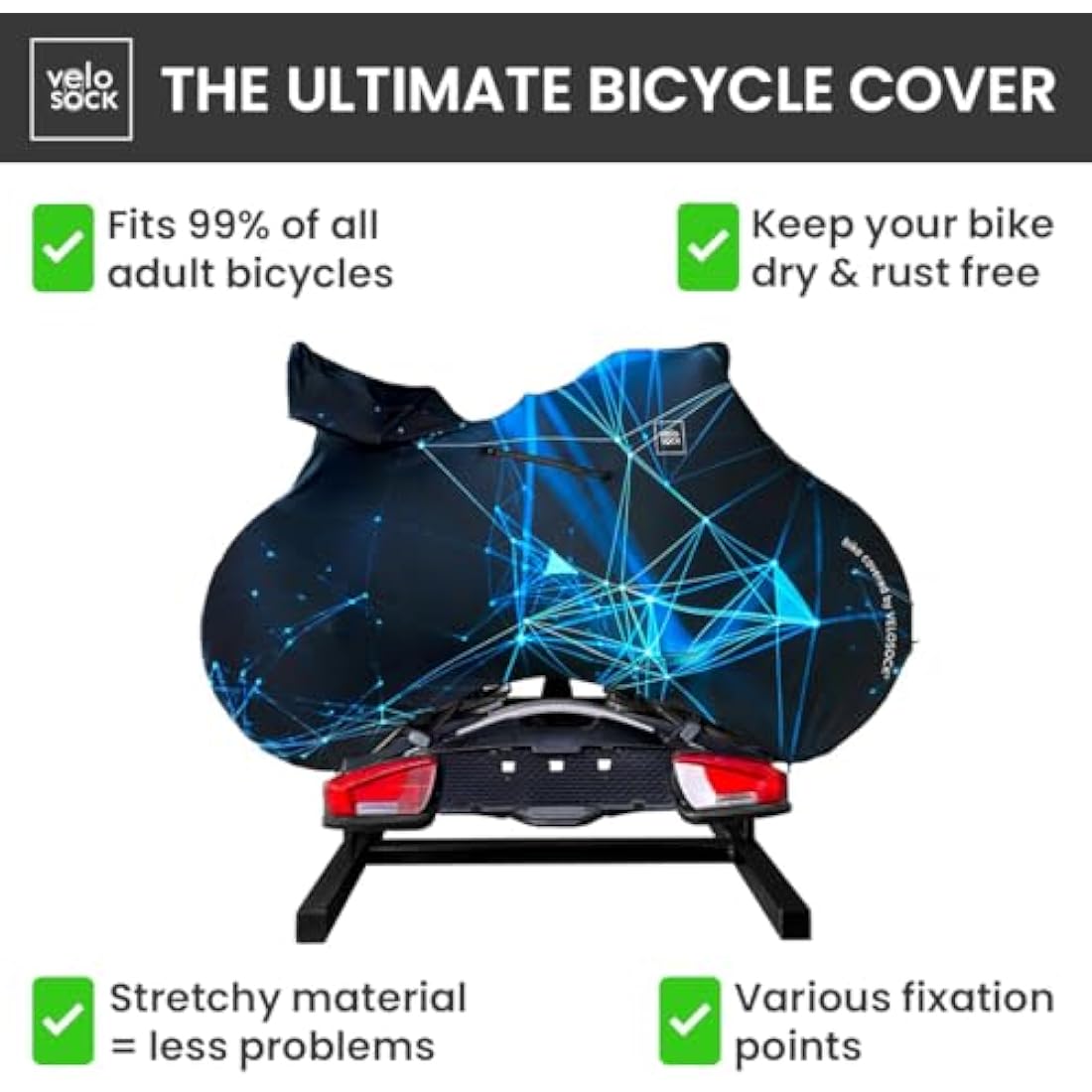 Velosock Ray Road Bike Cover – Indoor Storage and Transport Bag