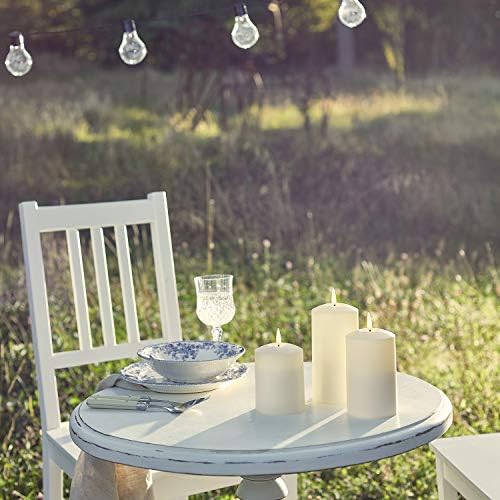 Lights4fun TruGlow Waterproof Flameless LED Pillar Candles - Set of 3