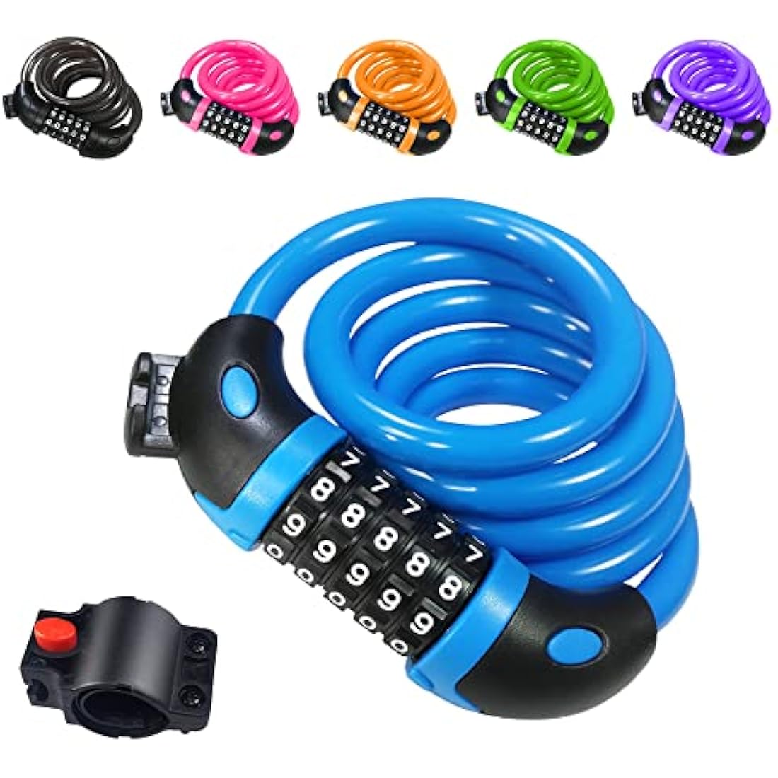 REHKITTZ Bike Lock – 5-Digit Combination 120cm High Security Cable
