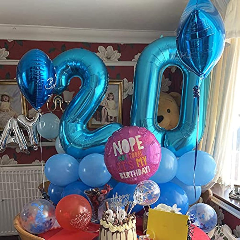 Jolof Store 40 Inch Blue Number 0 Foil Balloon – Giant Mylar Party Decor