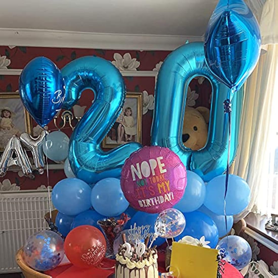 Jolof Store 40 Inch Blue Number 0 Foil Balloon – Giant Mylar Party Decor