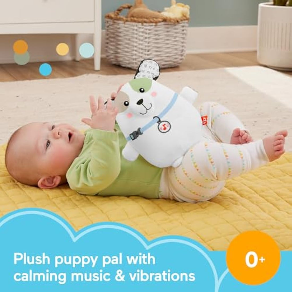 Fisher-Price Calming Vibes Puppy Soother | Portable Plush Sound Machine