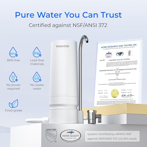 Waterdrop Countertop Water Filter | 4000 Gallon Faucet Purifier – WD-CTF-05
