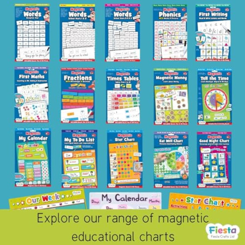 Fiesta Crafts Magnetic Words Years 1 & 2 | 160 Piece Literacy Set