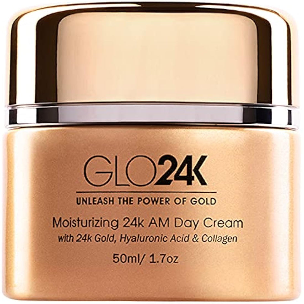 GLO24K 24k Gold Anti-Aging Day Cream with Hyaluronic Acid & Collagen