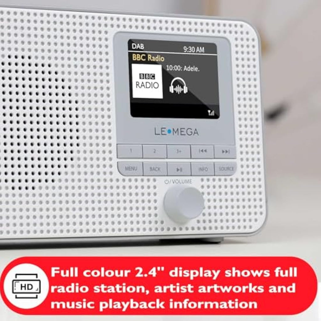 LEMEGA IR1 Internet Radio – Portable DAB+ Digital Radio with Bluetooth, Grey