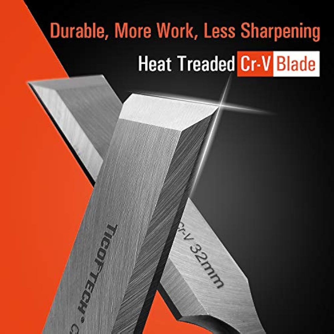 TICOFTECH 9-Piece Wood Chisel Set | Cr-V Steel Woodworking Tools