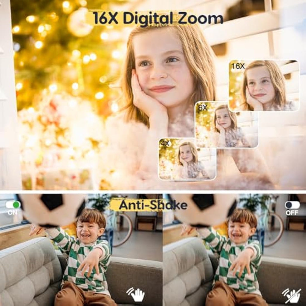 CAMKORY Digital Camera - 1080P 44MP Compact Vlogging Camera for Kids