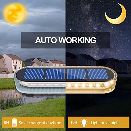Solar Deck Lights – IP68 Waterproof 30 LED Garden Step Lights, 6 Pack