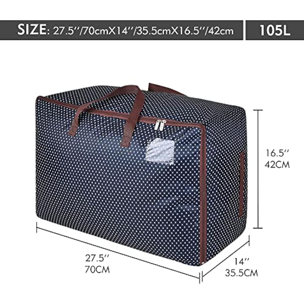 DOKEHOM 105L Large Fabric Storage Bags | 3-Pack Moistureproof Organizers