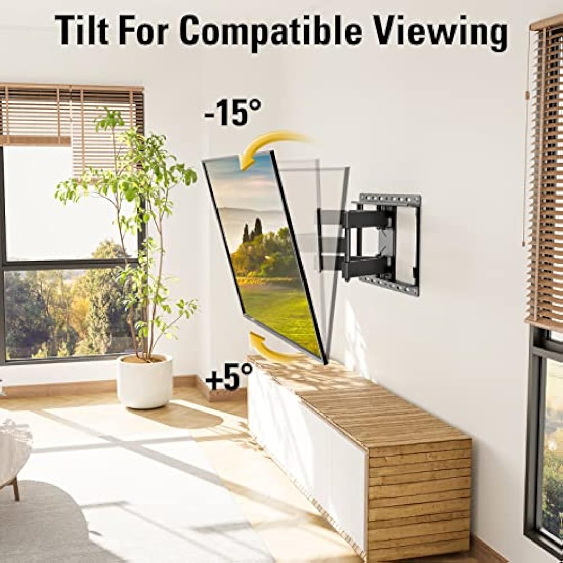 Mounting Dream Full Motion TV Wall Mount for 26-65 Inch TVs | VESA 400x400