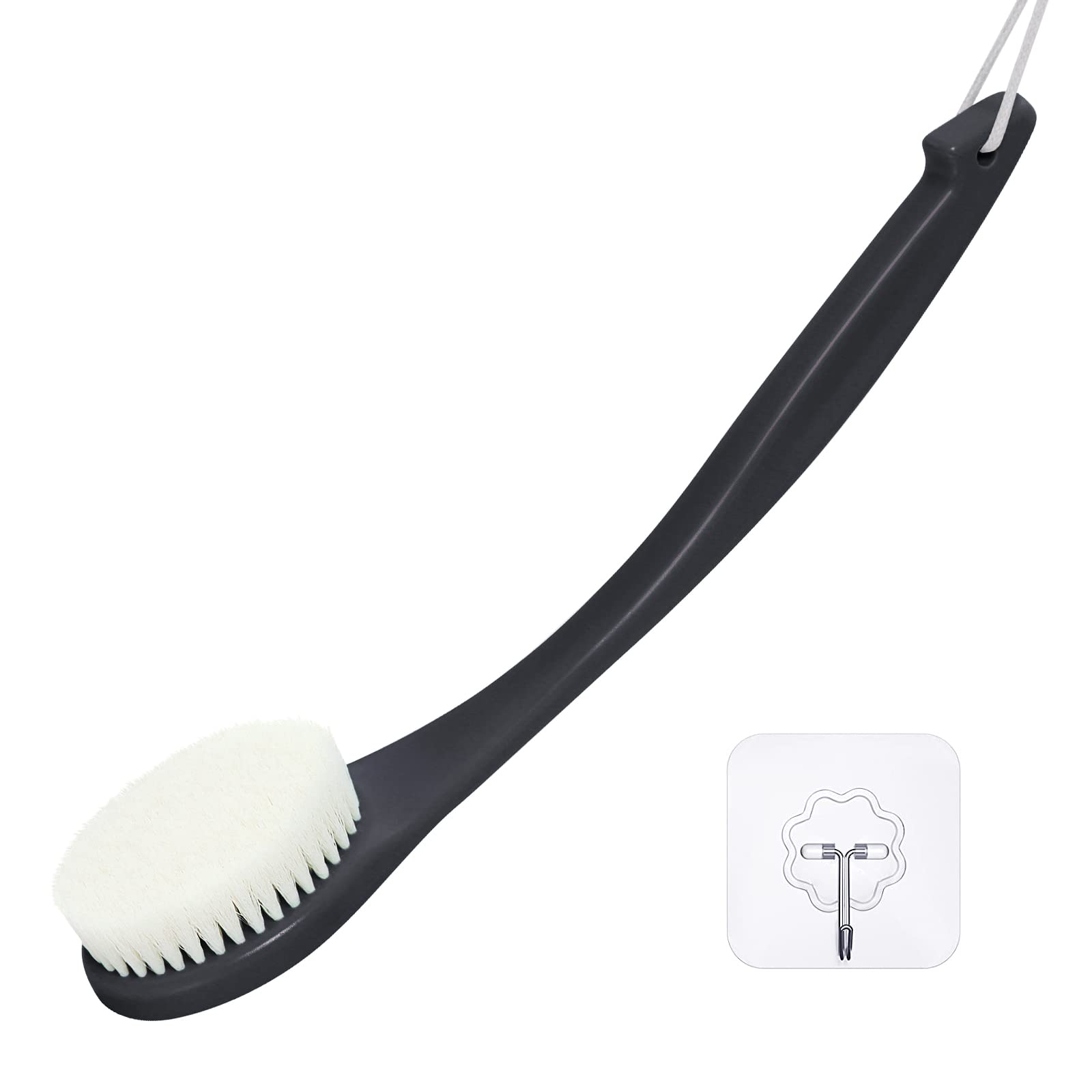 Long Handle Back Scrubber | Exfoliating Body Brush for Shower